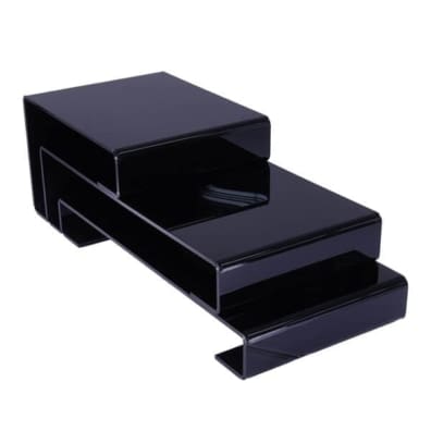 Adjustable 3 Step Riser Black | Mills Display