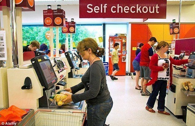 Point of sale display checkouts