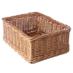 Medium Poly Wicker Basket (Natural)