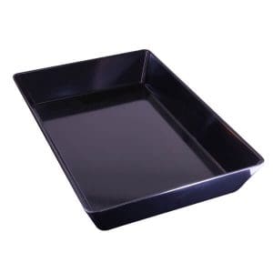Melamine Rectangular Deep Dish Black - 450x300x70mm