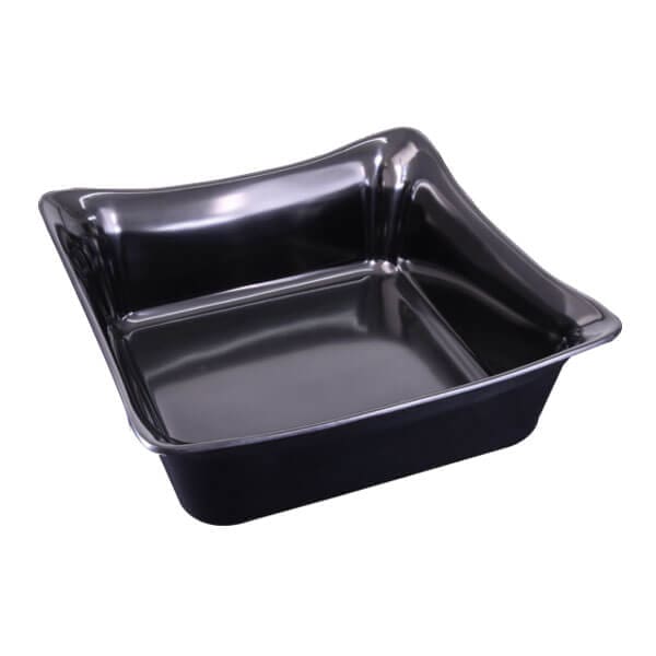 Melamine Square Fleur Crock Black - 240x240x90mm