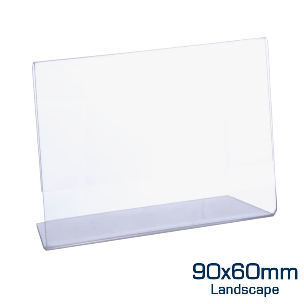 Acrylic Transparent Plastic Table Sign Tag Frame Price Tag Display Acrylic Paper Card Holder Sticker Holder Frame, Size: 90*60mm