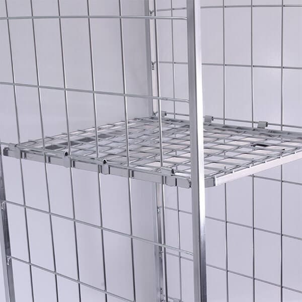 Cage Trolley 2-Sided with Shelf